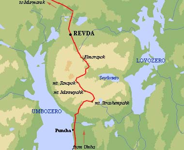 Схема маршрута 1998 г.